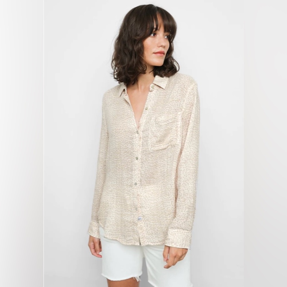 NWOT Rails Ellis Shirt- Ivory Lynx Size L